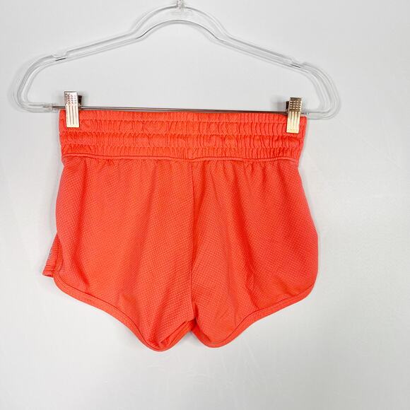 Reebok Womens XSmall XS Mesh Textured Workout Shorts Coral Orange Athletic - Picture 2 of 7